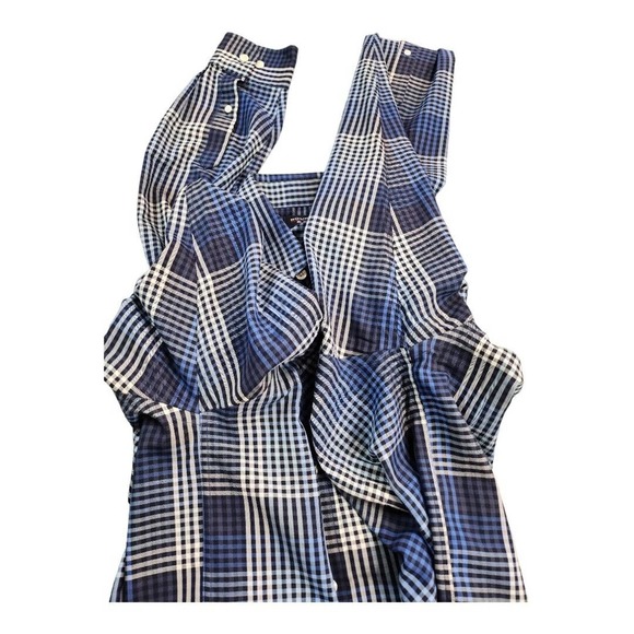 Roundtree & Yorke Mens Shirt Size Large Plaid Button down Long Sleeve Blue - Picture 5 of 11